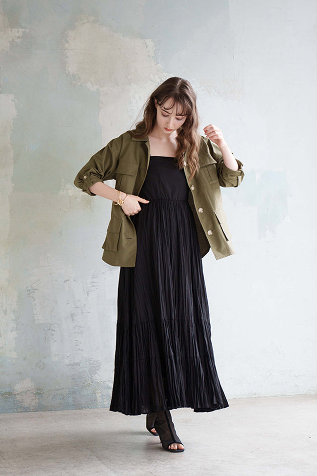 ワッシャー プリーツ ワンピース　新品タグ付き ワッシャープリーツベアワンピ – ADMORE