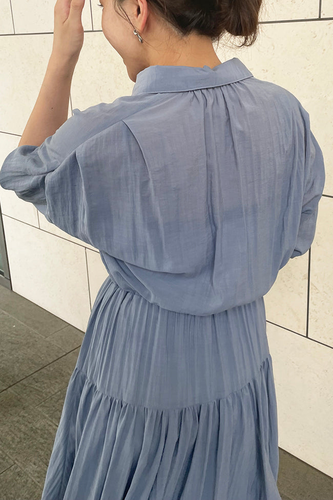 シアーシャツワンピース