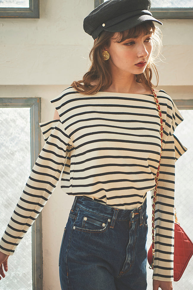 カットアウトボーダーカットトップス – ADMORE